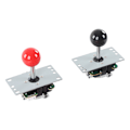 Miniatyrbillede 6 af 8: 2-Spillers Arcade Spil DIY Kit med USB Computer Joystick Kredsløbskort Gamepad 30 Kassette Knapper Rød Sort