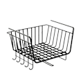 Miniatyrbillede 2 af 8: Underhylde Trådkurv Jern Sort Multifunktionel Pladsbesparende Underskab Hængende Kurv Organizer