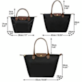Miniatyrbilde 3 av 5: Stor svart nylon Le Pliage Tote Bag for kvinner