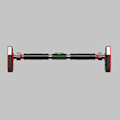 Pikkukuva 4 / 8: Oviaukko Pull Up Bar Chin Up Bar Kokonaisvaltainen ylävartalon treenikisko kotikuntosalille Harjoittelu Fitness Soveltuva asennusväli 65‑100M Musta Punainen