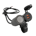 Miniatyrbilde 2 av 8: USB Bil Lader 3.1A Intelligent Kontrollbrikke Matt Tekstur Dobbel Port Utgang Vanntett Design Ladeadapter