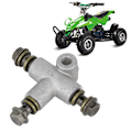 Miniatyrbillede 5 af 8: Hydraulisk bremseslange Rørkoblingskobling 3-vejs T-adapter til ATV Kart