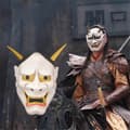 Halloween Läskig Lanling King Mask Cosplay Partymask white