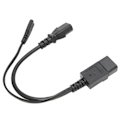 Miniatyrbillede 6 af 8: IEC320 C14 han til C13 C7 hun strømledning Vandafvisende IEC320 strømledning til projektorer 100‑250V 32cm