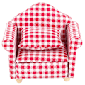 Miniatyrbilde 8 av 8: Enkel miniatyr-soffa med pute for 1:12 dukker DIY-tilbehør til dukkehus (#1)