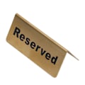 Miniatyrbillede 2 af 8: Bordsskilte i metal, robust rustfrit stål, dobbeltsidet, pladsbesparende bordsskilte i guld til fest, bryllup, hotel, reserveret