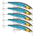 Miniatyrbilde 4 av 8: 5 stk Kunstig Simulering Minnow Langkast Agnsnelle med Treble Hook Fisketilbehør 4#