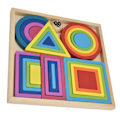 Miniatyrbild 8 av 8: Babyblock staplingspusselset Färgglada träbyggstenar Pedagogisk leksaksuppsättning Färgglada block staplingsleksaker