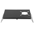 Miniatyrbillede 2 af 8: Udendørs Vindtæt Kogeplade Stativ Rustfrit Stål Camping Kogeplade Foldbar Holder Bord Sort