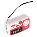 Miniatyrbilde 6 av 8: RD639 Solcelle Radio Nød Lader for Mobiltelefon Håndsveiv AM FM Radio med LED Lommelykt