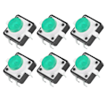 Miniatyrbillede 3 af 8: 20 stk 12x12x7,3 mm Taktil Trykknap Switch LED Momentan Taktil Trykknap Switch Grøn