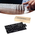 Miniatyrbillede 5 af 8: 28 dele sort domino sæt Finpolering af træ Domino spil Rejse domino til camping domino