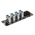 Pikkukuva 5 / 8: M.2 NVME PCIE 1X -nosto kort M.2 NVME 4 PCIE 1X USB 3.0 -porttiin Lämpösuojaus 4 PCIE-näytönohjaimen laajennus