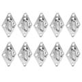 Miniatyrbilde 4 av 8: 10 stk M5 4 hull diamantformet øyeplate 304 rustfritt stål lagerkrok for båt