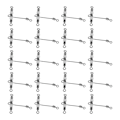 Miniatyrbillede 7 af 8: 20 stk T-formet Lysende Fiske-Swivel 3-vejs Connector Krydslinje Rullende Swivel med Perler 8x10 #