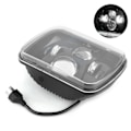 Miniatyrbillede 8 af 8: H4 7 tommer LED firkantet forlygte Høj lysstyrke 12‑24V Forlygte Passer til Wrangler YJ