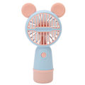 Miniatyrbillede 5 af 8: Håndholdt Ventilator Genopladelig Ergonomisk Sød Museform Mini Håndholdt Ventilator Bærbar Ventilator til Udendørs Rejser Pink Blå