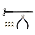 Miniatyrbillede 4 af 8: Bue-streng Nockpunkter Tang Sæt T-Lineal Nockningsspændetang Sæt Bueskydning Compound Trissa Bue Turning Kit Sort