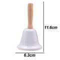 Miniatyrbild 2 av 5: Högljudd handklocka med trähandtag, julklangklocka White