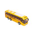 Miniatyrbillede 4 af 8: Minibusmodel Legetøj Høj Simulation Fine Detaljer Gul Træghedsbus Legetøj til Over 3 År Børn Hjemindretning Gaver