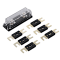 Miniatyrbillede 6 af 8: 250A 48V sikringsholder Guldbelagt overflade Transparent låg Inline sikringsholder til bil RV
