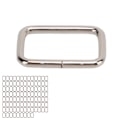 Miniatyrbild 3 av 8: 100 st metall fyrkantiga spännen rektangel metallring för väska Handväska väska DIY Symaskinvara Hantverk Silver3x25x15mm
