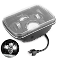 Miniatyrbilde 7 av 8: H4 7 tommers LED firkantet frontlys Høy lysstyrke 12‑24V Frontlykt Passer for Wrangler YJ
