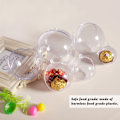 Miniatyrbilde 7 av 8: 12 stk juleplast fylleball DIY klare fyllepynt baller gjennomsiktige baller for bryllup hjemmeinnredning
