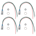 Miniatyrbillede 1 af 8: 4 sæt fortrådsede runde LED-lys Mini Common Anode 2 Farveindikatorlamper 10 mm 110220V (rød og grøn)