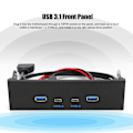 Miniatyrbilde 7 av 8: Høyhastighets USB 3.1 Gen2 Frontpanel - 10G optisk enhet med USB 3.0, USB 2.0, Type C, Type E - Datamaskindeler