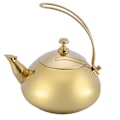 Miniatyrbillede 1 af 8: Klassisk 1,5 liters tekande i rustfrit stål induktionsplade tekande Hurtig vandopvarmning kogende vandkande (guld)