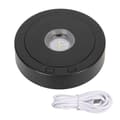LED Roterende Display Base Sort 360 Grader 80s Cirkel Batteri Eller USB Strøm Drejeskive Display Stand til Krystaller Glas
