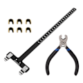 Miniatyrbillede 3 af 8: Bue-streng Nockpunkter Tang Sæt T-Lineal Nockningsspændetang Sæt Bueskydning Compound Trissa Bue Turning Kit Sort