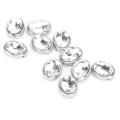 Pikkukuva 5 / 8: 10 kpl Kynsistrassi 10x14mm Soikea Kynnetön Reunustus Irrotetut Vaatteet Laukut Kengät Hatut Käsinommellut Tarvikkeet (Valkoinen)
