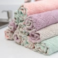 Pikkukuva 5 / 8: 2/5/10/20 kpl Satunnainen väri Coral Fleece Imuva pyyhe Puhdas liina Käsipyyhe Kuivaa tarttumaton öljynpoistopyyhe