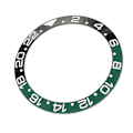 Miniatyrbild 6 av 8: 38 mm diameter GMT klocka Bezel Insert Ring Svart Grön Bas Vit Karaktär Keramisk Bezel Insert Base Ring