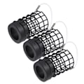 Miniatyrbillede 4 af 8: 3 stk. Fiske Agnsbur Hollow Rustfrit Stål Fodring Lokkefælde Tackle Tilbehør Sort 40g