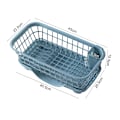 Miniatyrbilde 2 av 7: Oppvaskstativ Rask drenering Avtakbar bunn Dreneringsbrett Design Sterk plast Oppvaskstativ for spisepinner Spisepinner Blå