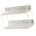 Miniatyrbillede 3 af 8: Transparent opbevaringsstativ med dobbelt lag Desktop Kosmetik Opbevaringsstativ Tilbehør Organizer til soveværelse