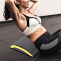 Miniatyrbillede 6 af 8: Bærbar Fitness Sit-up Pad Måtte Talje Træningsudstyr Sort&amp;Gul