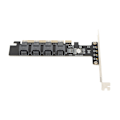 Pikkukuva 7 / 8: PCIE U.2 -sovitin kortti PCIE X16 4 porttiin U.2 NVME SFF8643 SFF8639 PCIE Split laajennuskortti LED-indikaattorilla