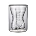 Miniatyrbilde 2 av 8: Kroppsformet glass med dobbelt lag for øl, whisky og snaps - perfekt for fester og barer