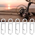 Miniatyrbillede 3 af 8: 100 stk Rustfrit Stål Oval Pin Kraftfuld Hurtig Lænke Klips Fiskegrej Interlock Tilbehør