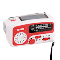 Miniatyrbilde 8 av 8: RD639 Solcelle Radio Nød Lader for Mobiltelefon Håndsveiv AM FM Radio med LED Lommelykt