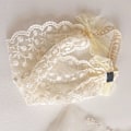 Pikkukuva 2 / 8: Tyttöjen Pitsihiuskat söpö Elegantti Retro Prinsessatyyli Käsintehty Pitsihiuskat Juhliin Syntymäpäiville Festivaaleille Beige