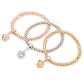 Miniatyrbilde 6 av 8: 3 stk Popcorn Armbånd Alloy Elastiske Charm Armbånd 3 Farger Par Armbåndsett