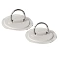 Miniatyrbillede 4 af 8: 2 stk. oppustelig bådkajak D-ring Pad Patch PVC marine rustfrit stål fast spænde (grå)