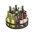 Miniatyrbild 1 av 8: Roterande köksförvaringsbricka 360 grader Roterbar kryddaskorg Kolstål Kryddställ för hushåll