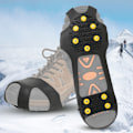 Pikkukuva 6 / 8: 10 piikkiä liukastumisenesto kengänsuojat Grips Spikes Kiipeilykynnet ulkoilun ja kiipeilyn (S: 30-35)