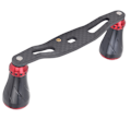 Miniatyrbillede 4 af 8: 95MM Spinnehjul Rocking Handle Grip Venstre Højre Fiskehjuls Knappen Udskiftning Sort Rød